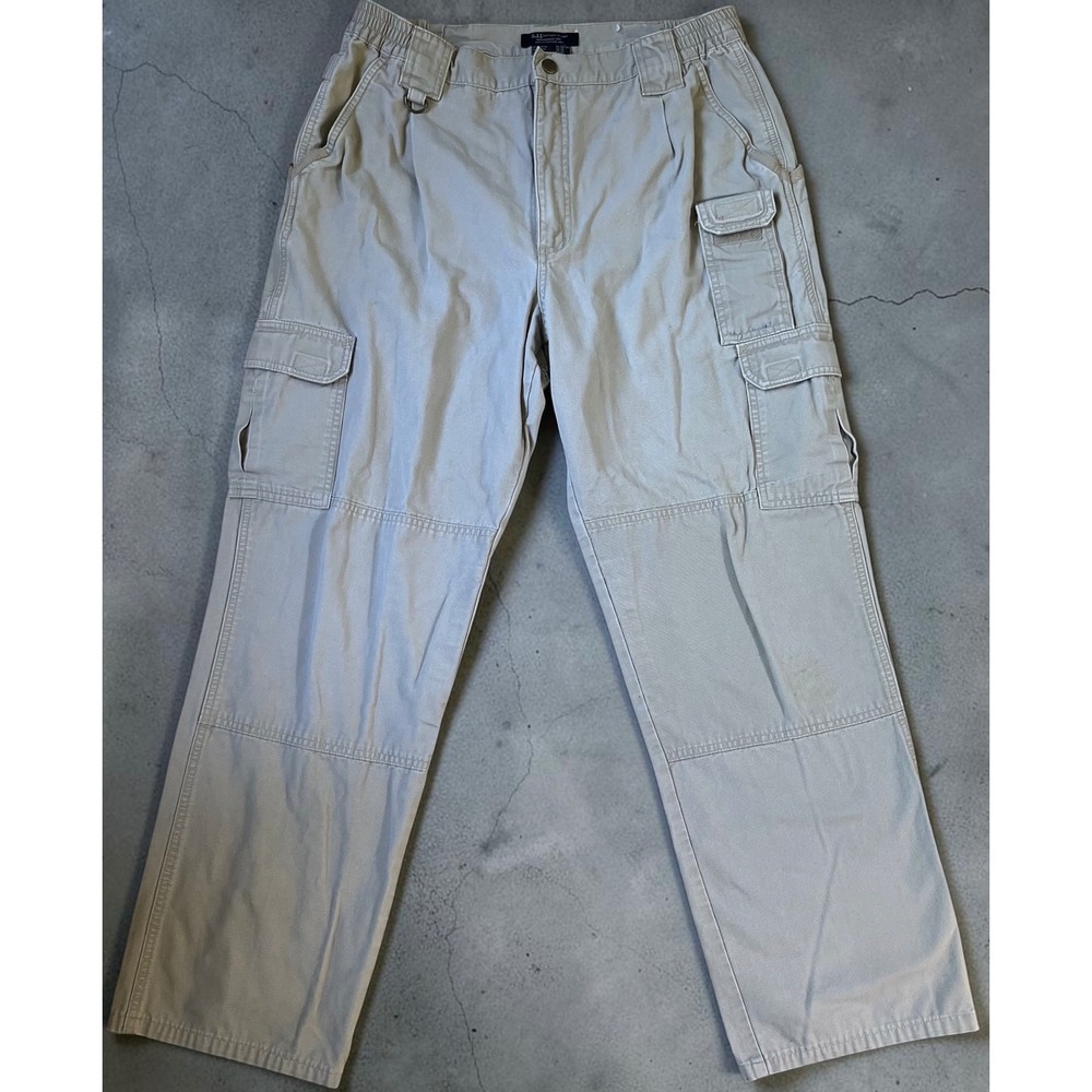 5.11 Tactical Series 74251 Mens Khaki Cotton Canvas Cargo Pants 36x34